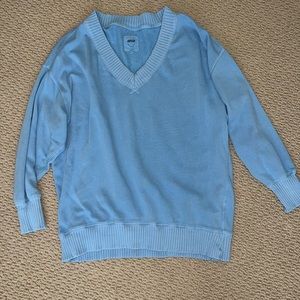 AERIE DOWN-TO-EARTH V-NECK SWEATSHIRT